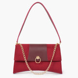 Buy Suede Buckle Envelope Bag - Burgundy in Pakistan