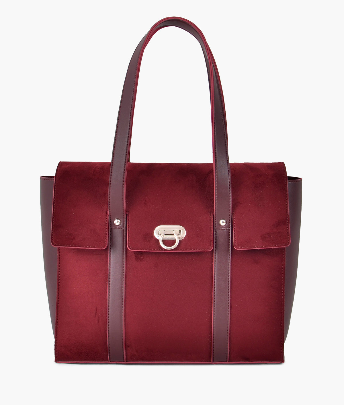 Buy Suede Carry All Satchel Bag - Burgundy in Pakistan