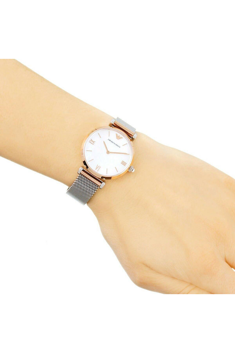Buy Emporio Armani Women's Analog Stainless Steel Mother of pearl Dial 32mm Watch AR2067 in Pakistan