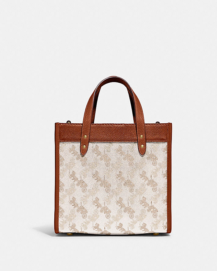 Buy Coach Field Tote In Signature Canvas With Horse And Carriage Print Bag Small in Pakistan
