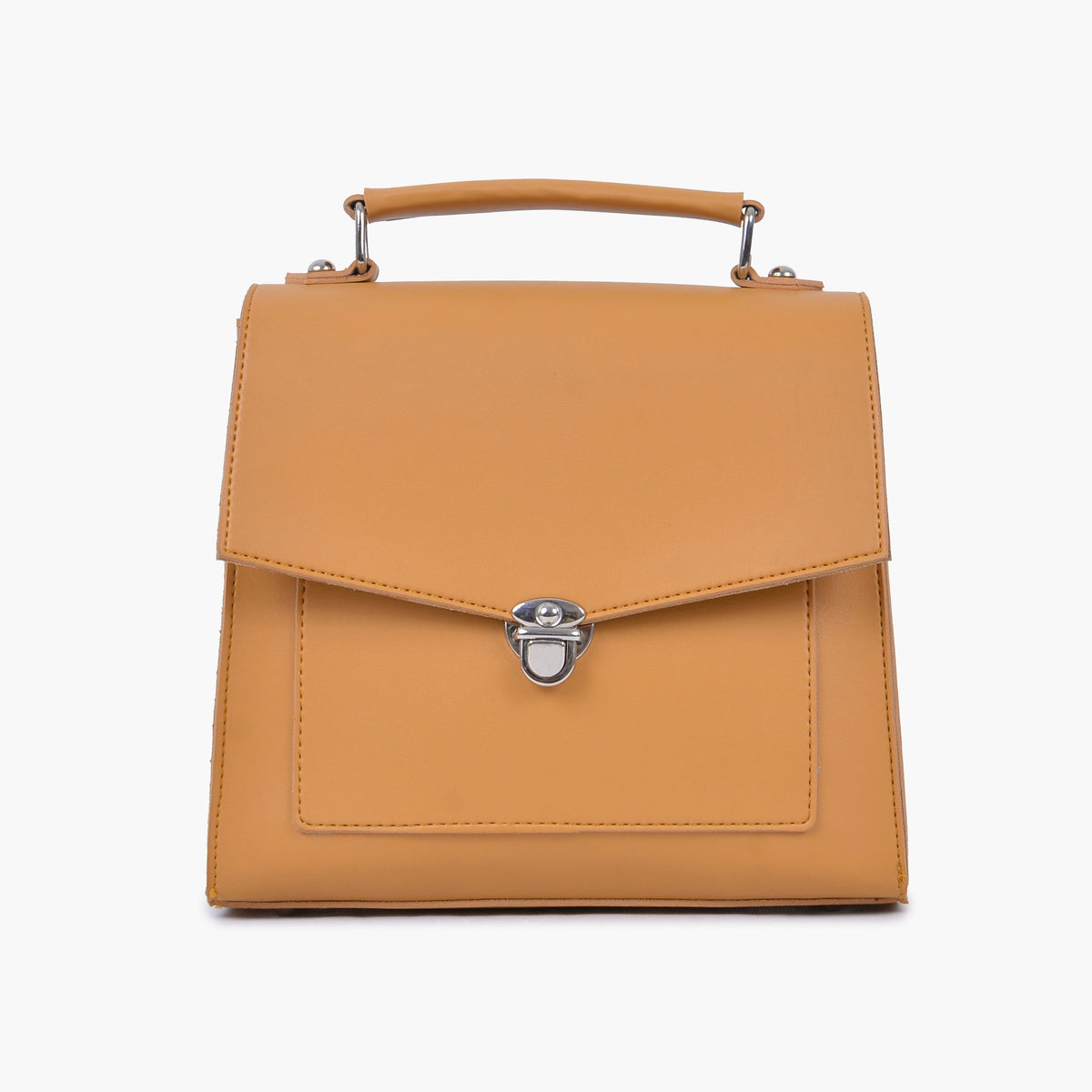 Buy Push Lock Messenger Bag - Mustard in Pakistan