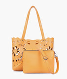 Buy Two Piece Floral Tote - Mustard in Pakistan