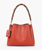 Buy Handbag With Braided Handle - Rust in Pakistan