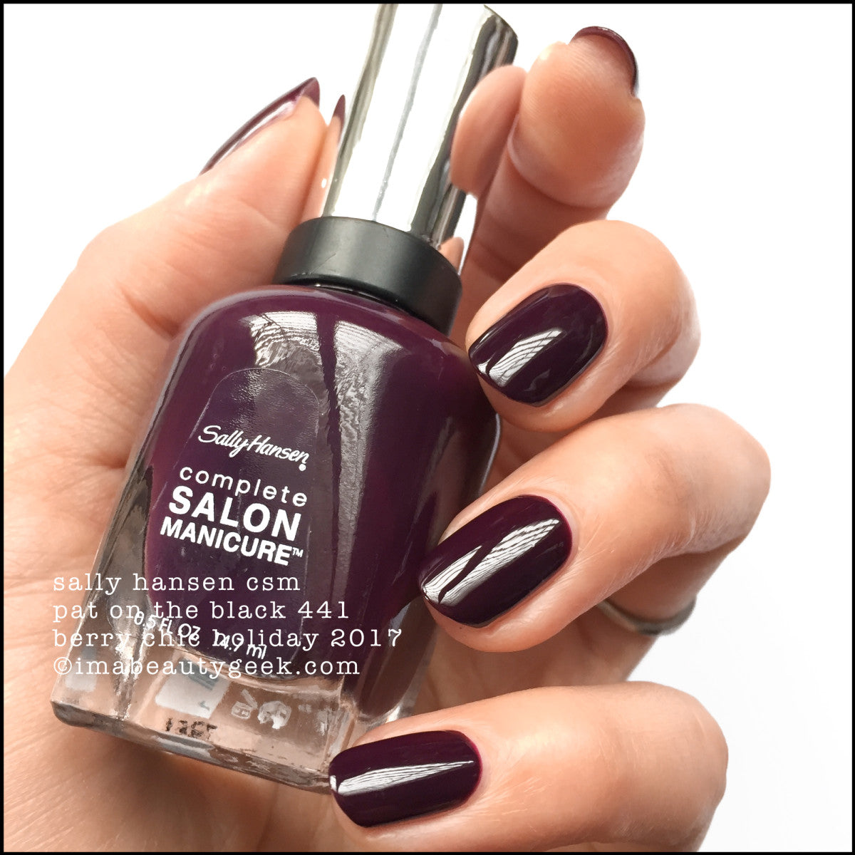 Buy Sally Hansen Salon Manicure Nail Polish - 441 Pat On The Black in Pakistan