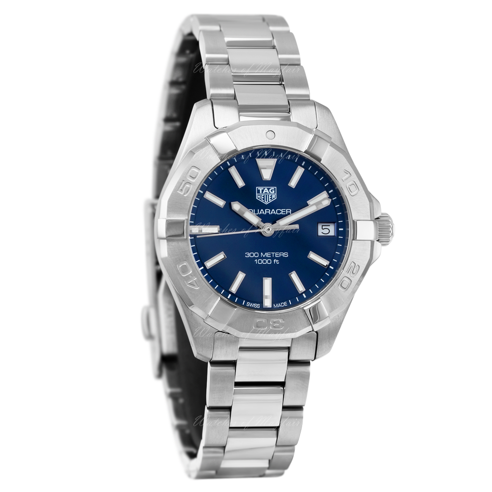 Buy Tag Heuer Aquaracer Blue Dial Silver Steel Strap Watch for Women - WBD1312.BA0740 in Pakistan