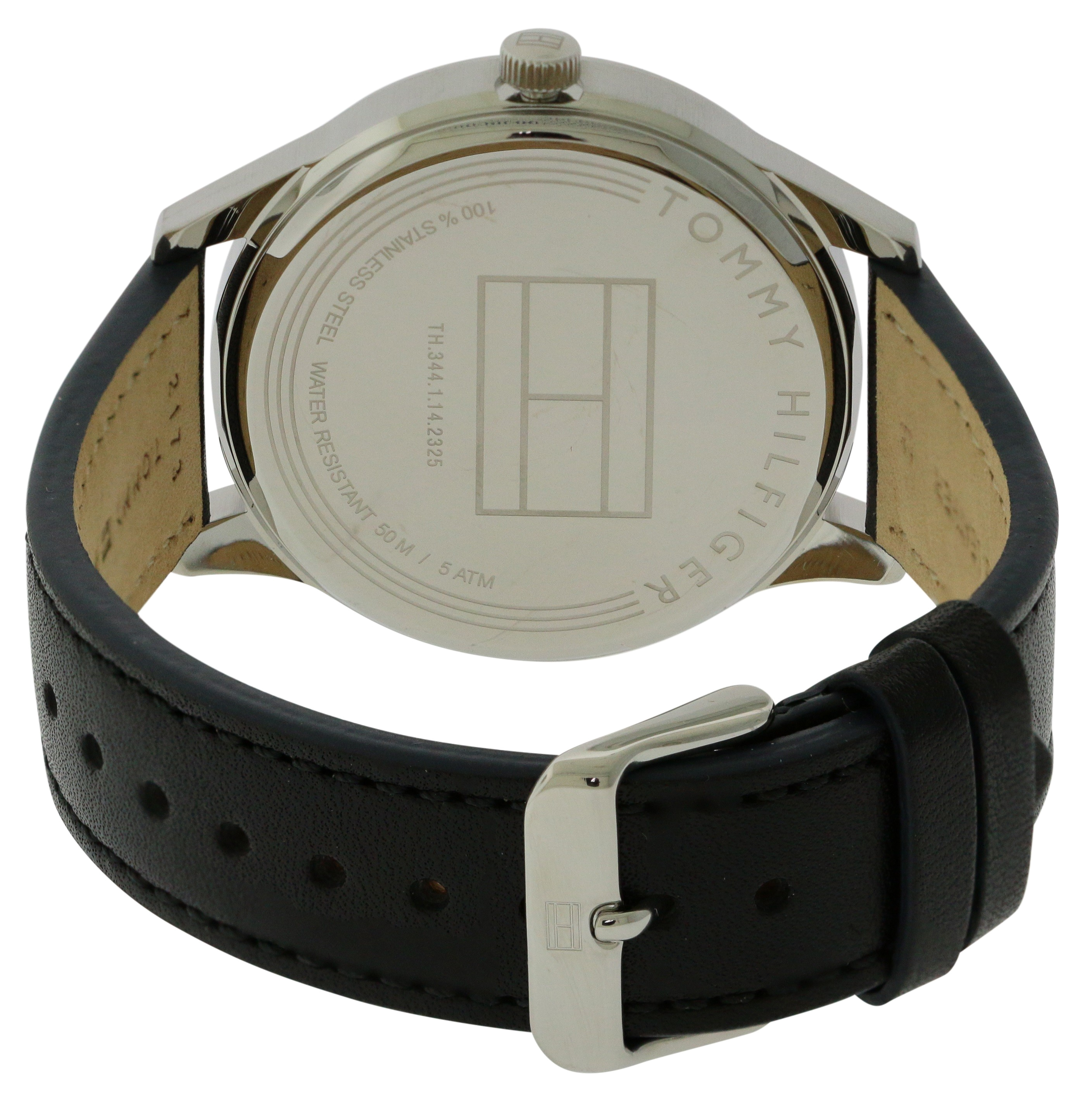 Buy Tommy Hilfiger Damon Grey Dial Black Leather Strap Watch for Men - 1791417 in Pakistan