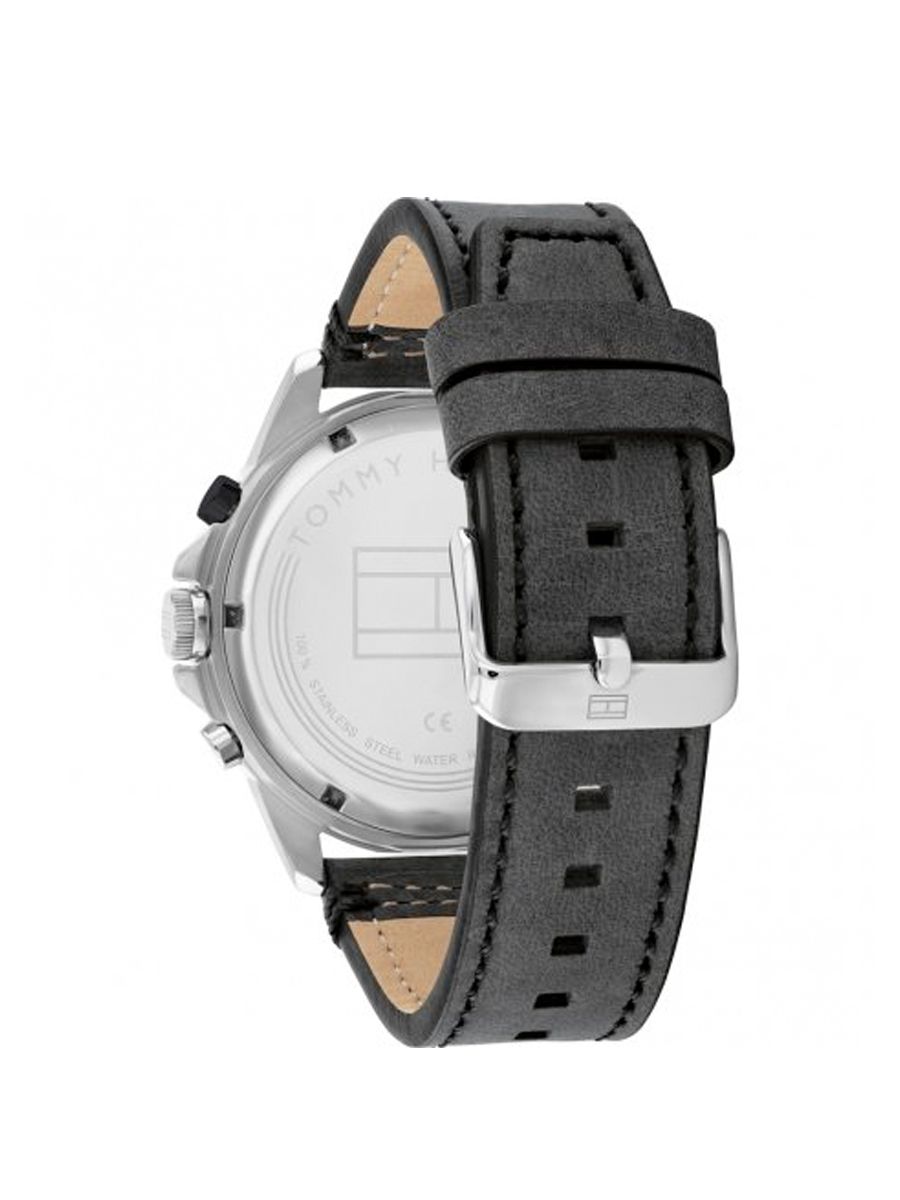 Buy Tommy Hilfiger Men's Quartz Leather Strap Black Dial 46mm Harley Watch 1791894 in Pakistan