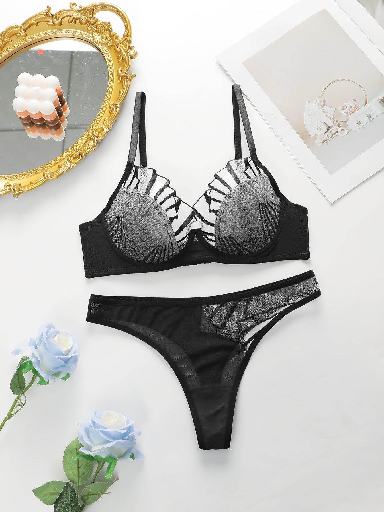 Buy Seashell Non Padded Bra and Panty Set in Pakistan